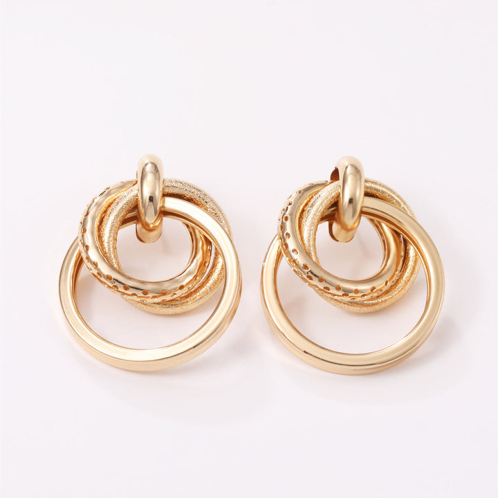 Women's Hanging Earrings with Elegant, Curved Ring Design Land Girl