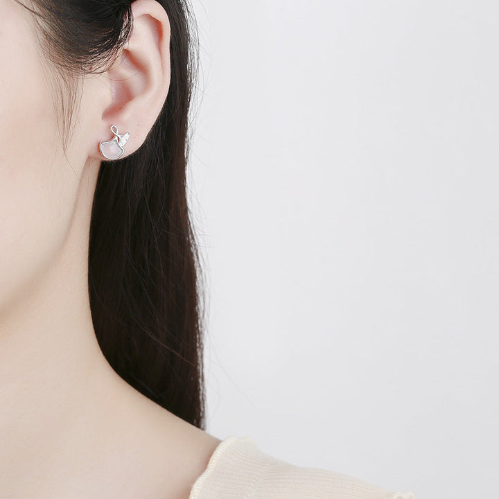 Women's earrings in elegant whale fin design Land Girl