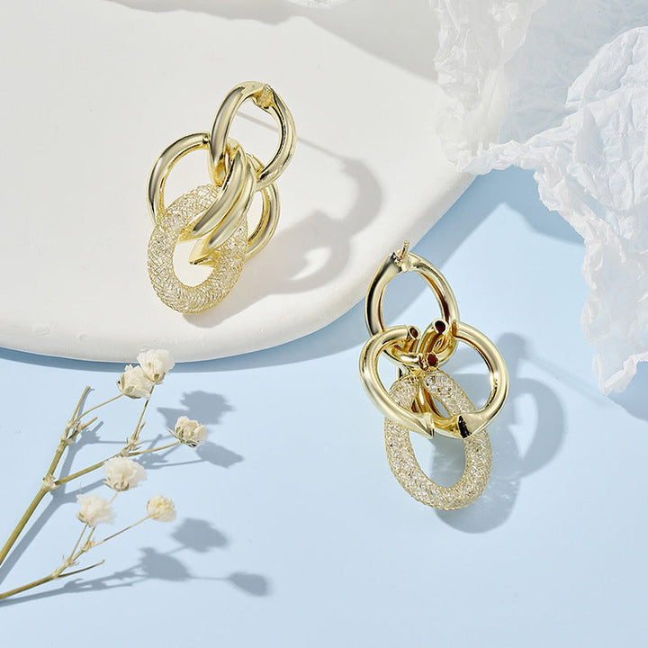 Women's Hanging Earrings with Luxurious, Sculptural Design Land Girl