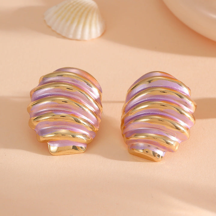 Women's ear clips in maritime shell design Land Girl
