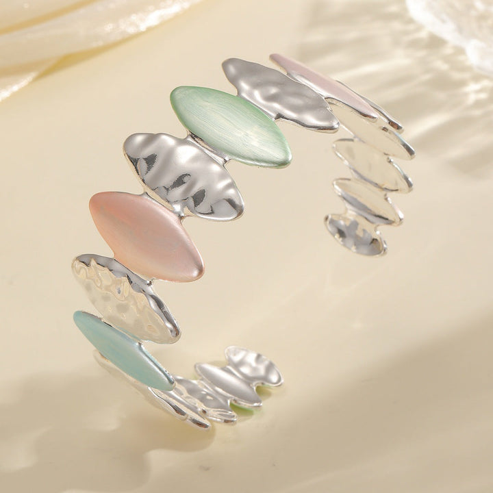 Women Open Bangle with Unique Textured Design Land Girl