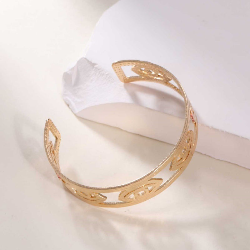 Women's Open Bangle in Modern Bamboo Design Land Girl