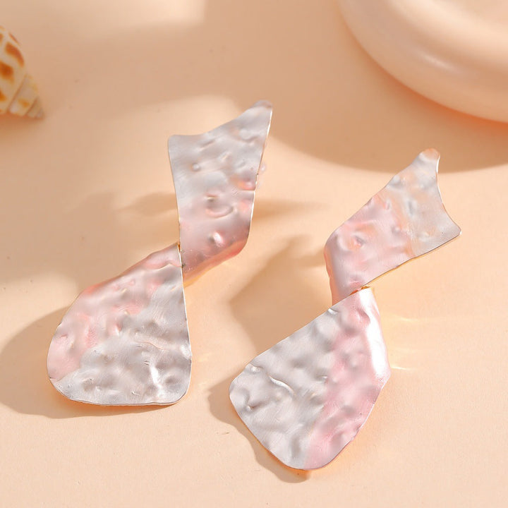 Ladies earrings in modern disc design Land Girl