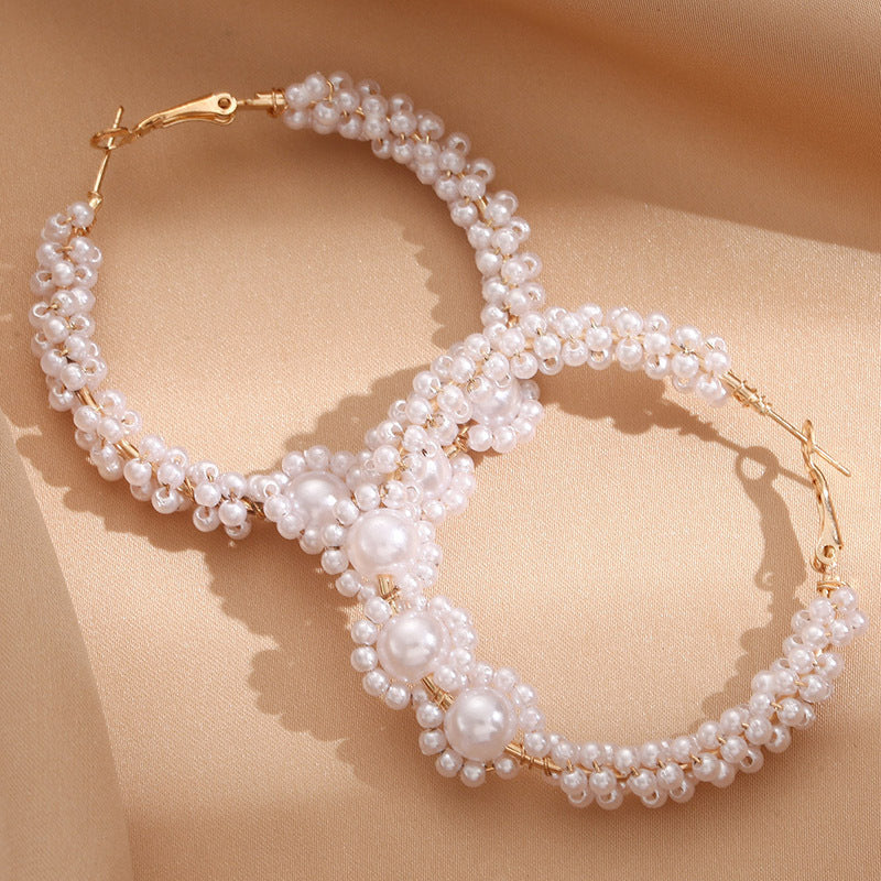 Women’s hoops with artistic pearl design Land Girl