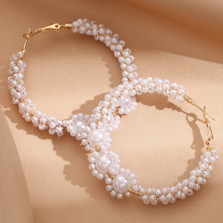 Women’s hoops with artistic pearl design Land Girl