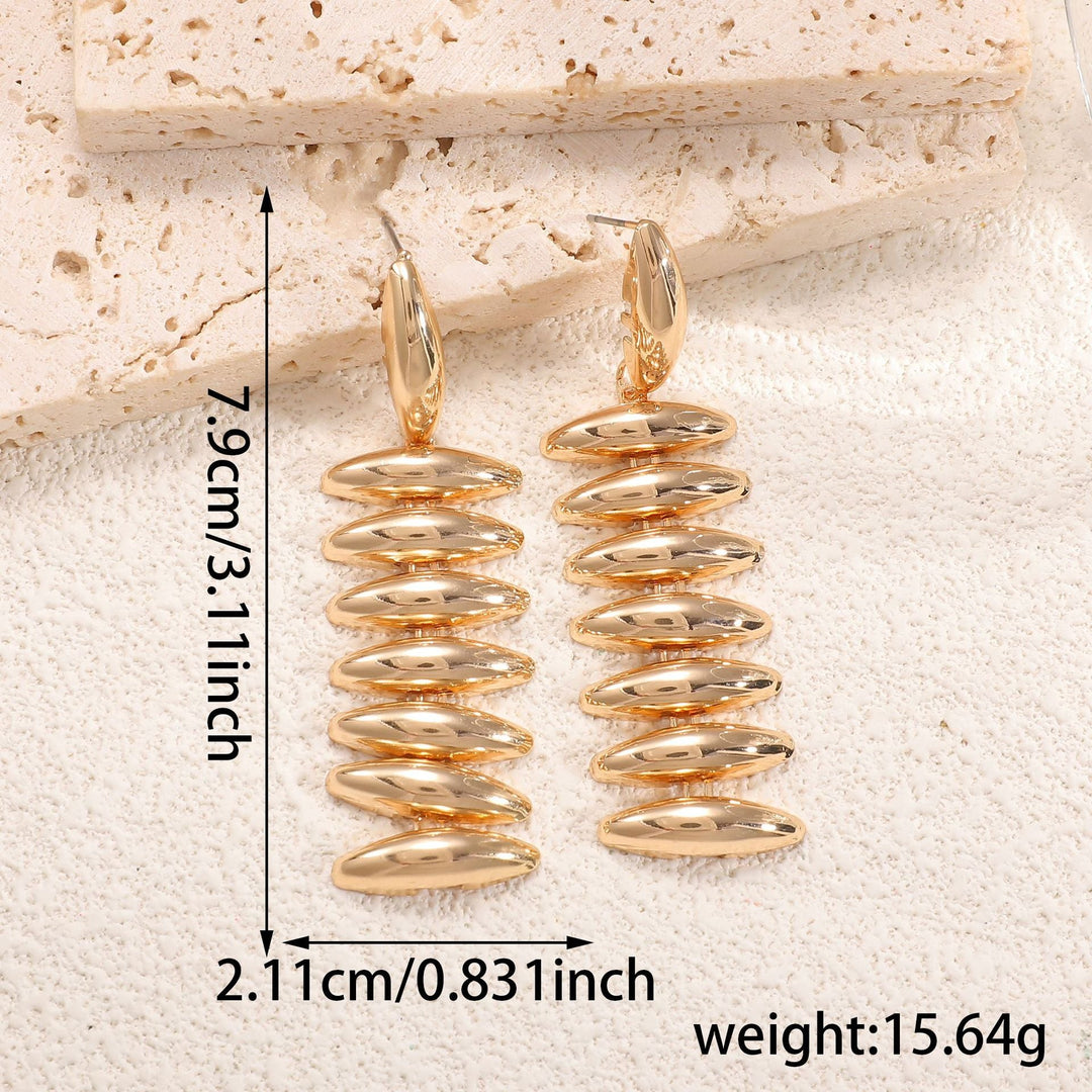 Ladies Hanging Earrings in Modern Spiral Design Land Girl