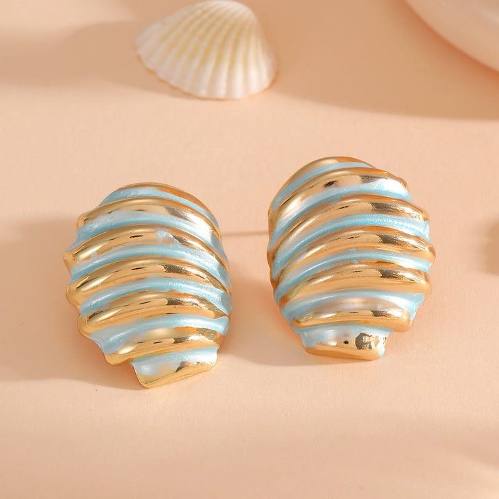 Women's ear clips in maritime shell design Land Girl