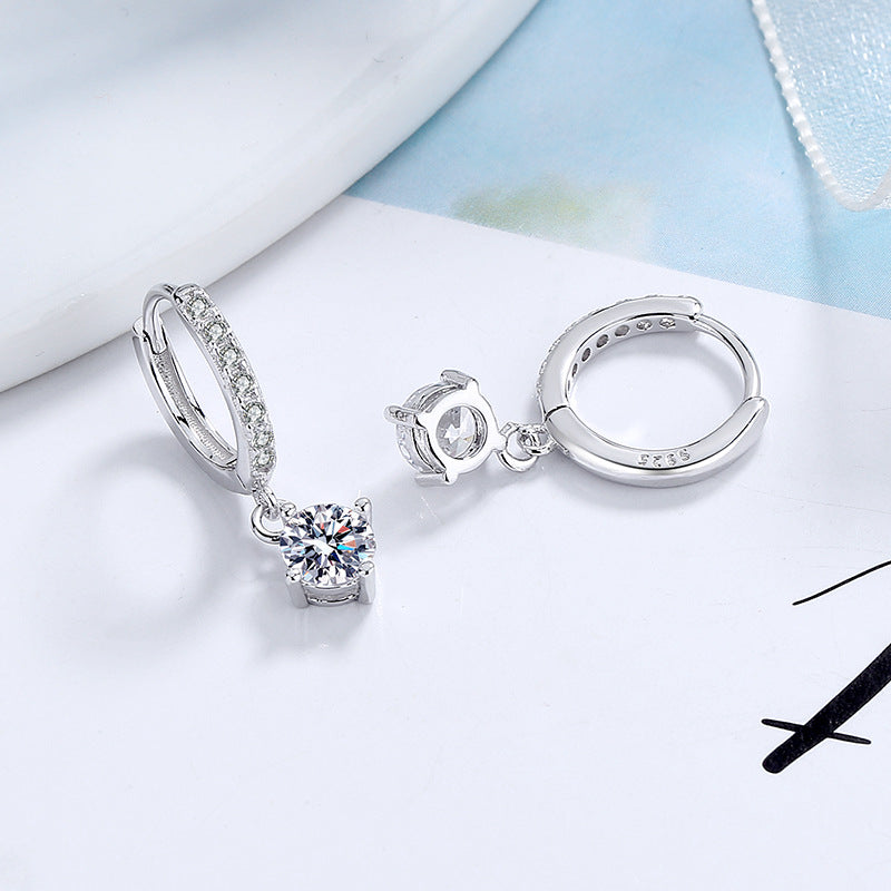 Ladies earrings with sparkling crystals and high-quality gold plating Land Girl