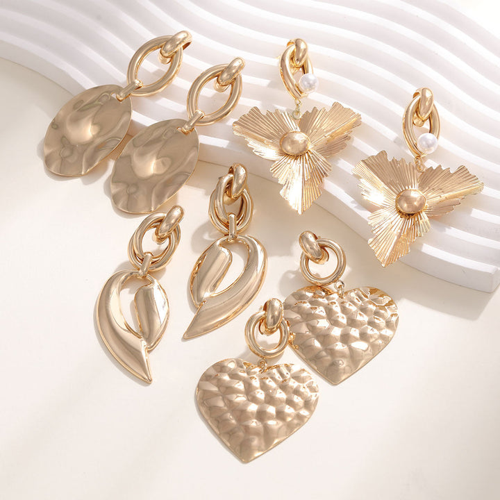 Women's Elegant Statement Earrings with Leaf Design Land Girl