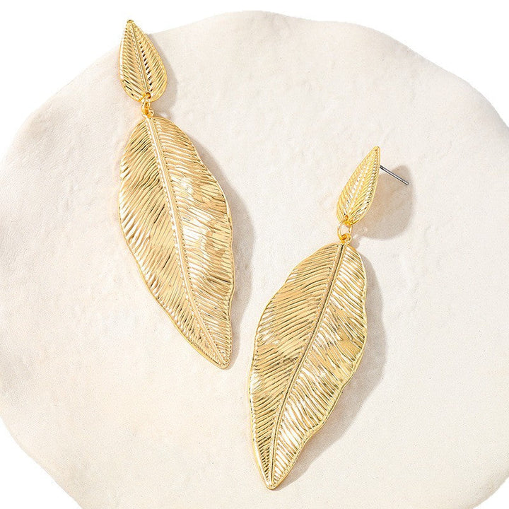 Women's Hanging Earrings in Elegant Leaf Design Land Girl
