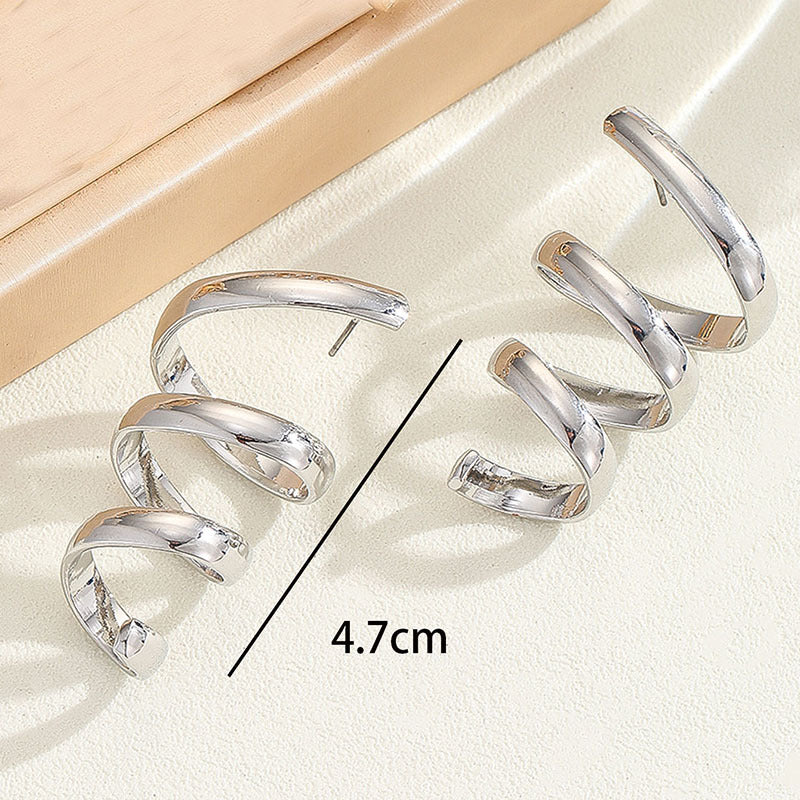 Women's Hanging Earrings with Elegant, Curved Design Land Girl
