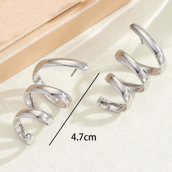 Women's Hanging Earrings with Elegant, Curved Design Land Girl