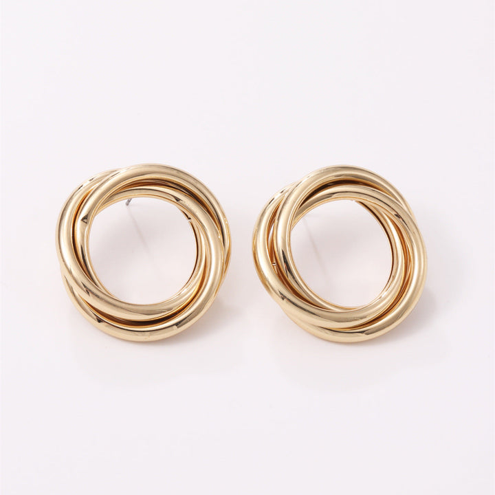 Women's Hanging Earrings with Elegant, Curved Ring Design Land Girl