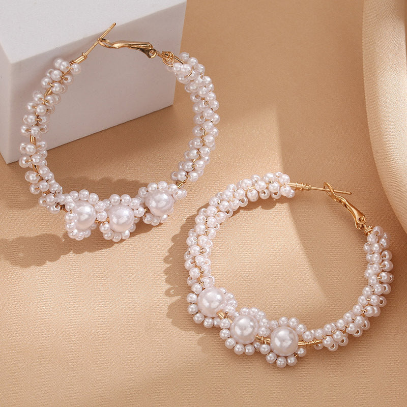 Women’s hoops with artistic pearl design Land Girl