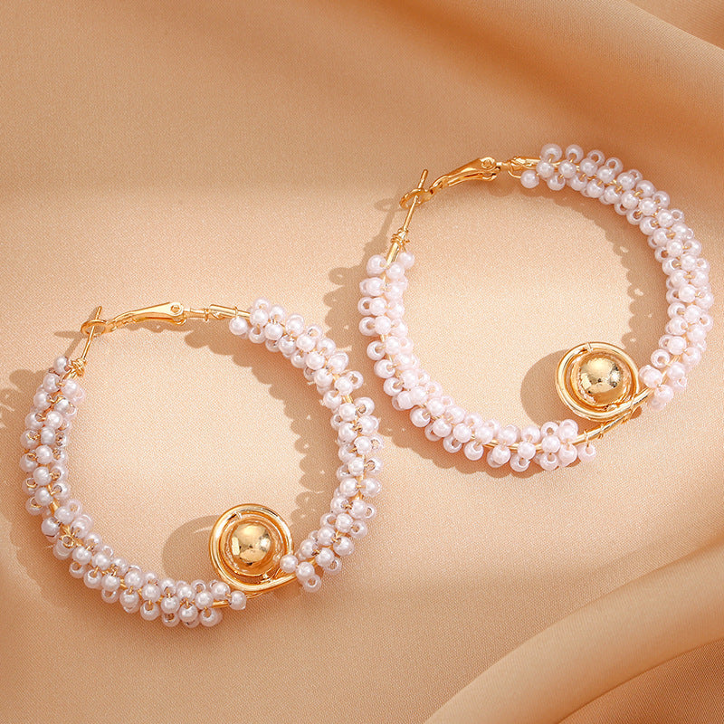 Women’s hoops with artistic pearl design Land Girl