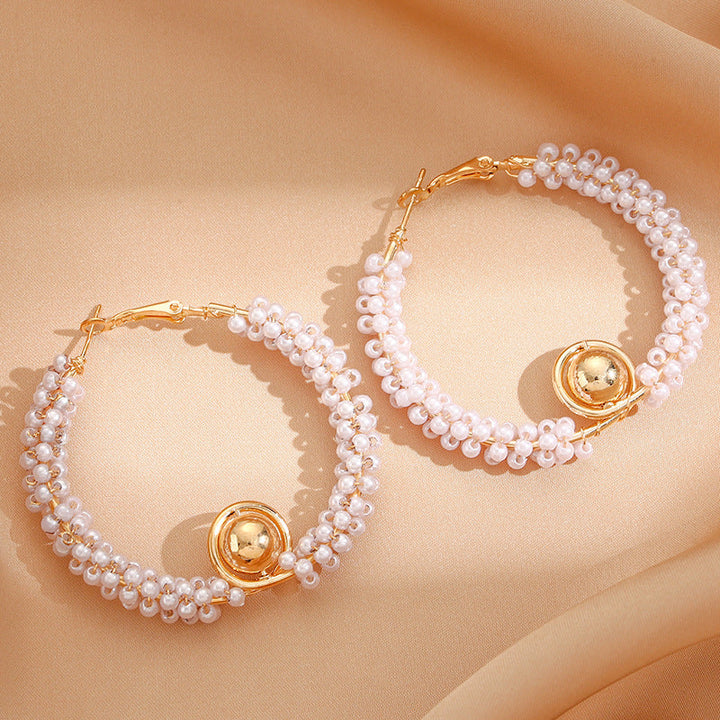 Women’s hoops with artistic pearl design Land Girl