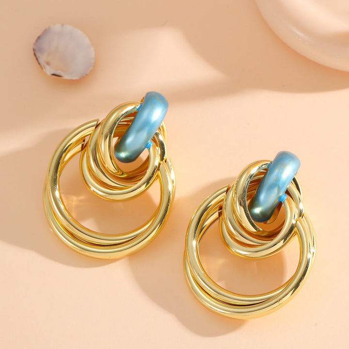 Women's Hanging Earrings with Elegant, Sculptural Design Land Girl
