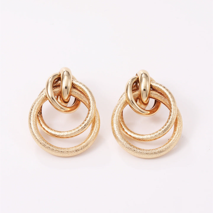 Women's Hanging Earrings with Elegant, Curved Ring Design Land Girl