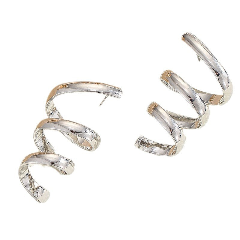 Women's Hanging Earrings with Elegant, Curved Design Land Girl