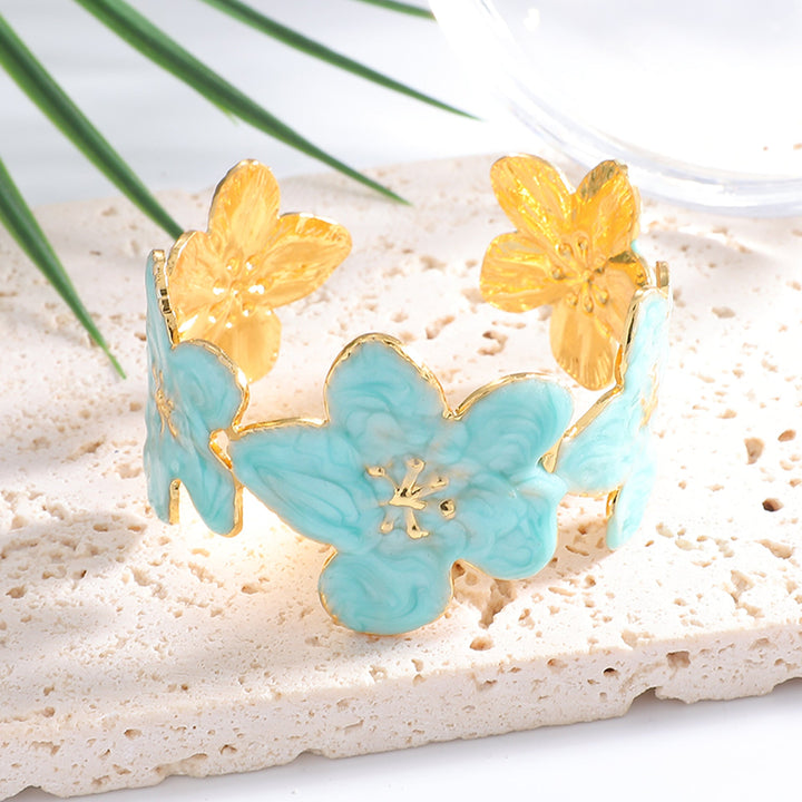 Ladies' bangle with floral motifs Land Girl
