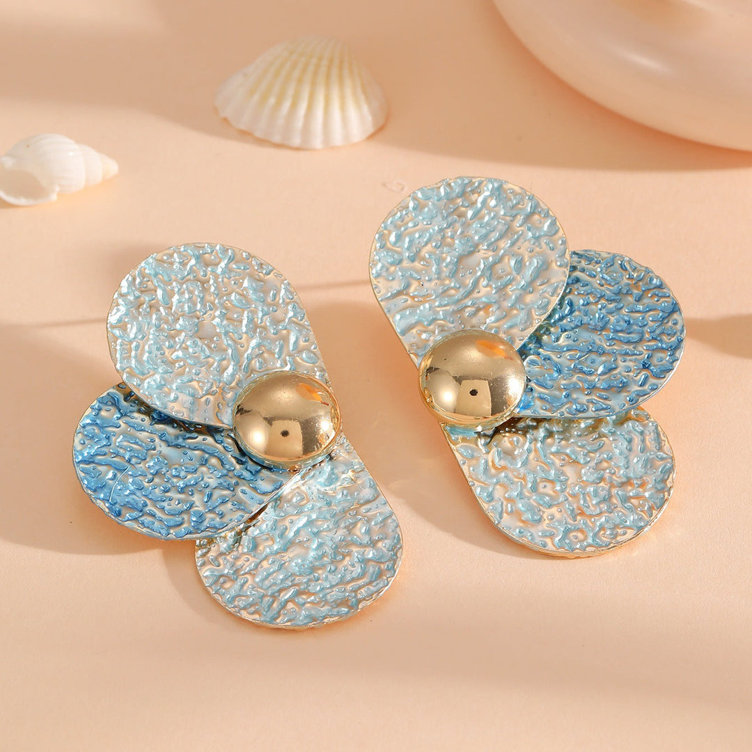 Women's ear clips in elaborate floral pattern Land Girl