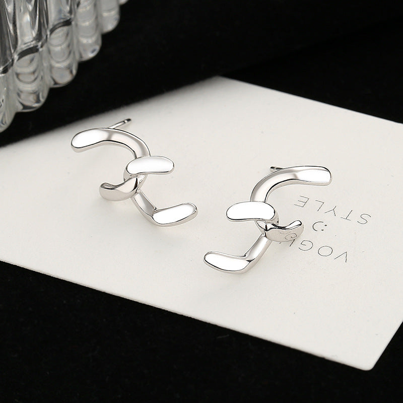 Women's earrings with sparkling circle pendant Land Girl
