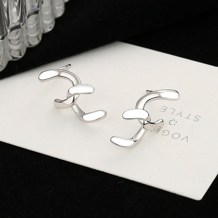 Women's earrings with sparkling circle pendant Land Girl
