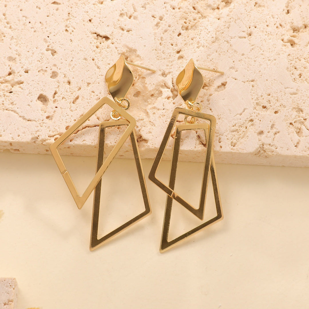 Women's Hanging Earrings in Modern Geometric Design Land Girl