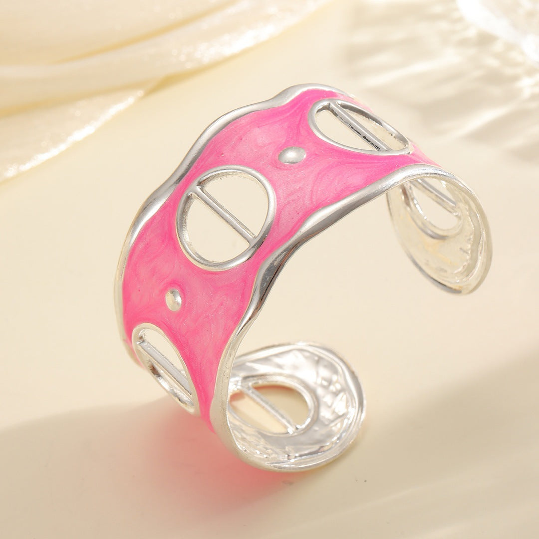 Women Open Bangle with Modern, Transparent Design Land Girl