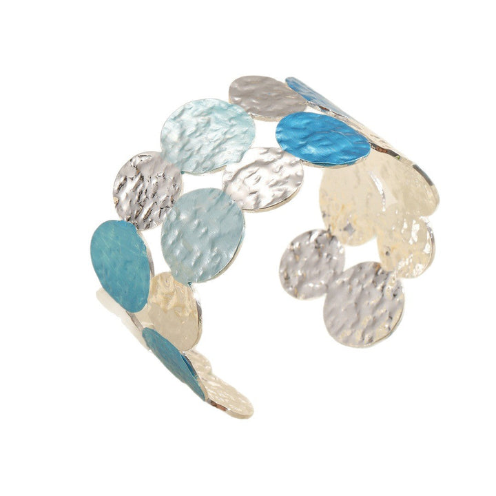 Ladies Open Bangle with Intricate Circle Design Land Girl