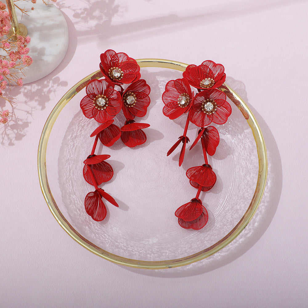 Ladies' earrings in elegant floral design Land Girl