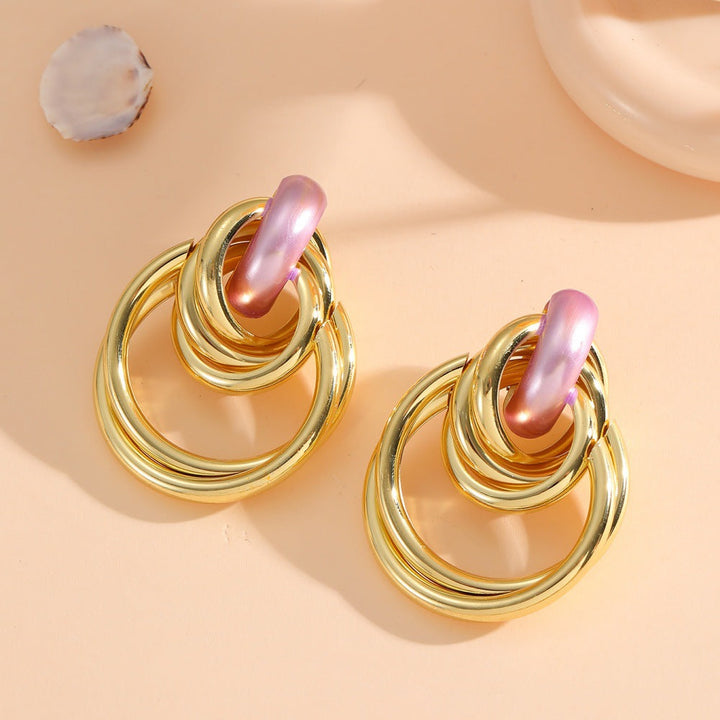Women's Hanging Earrings with Elegant, Sculptural Design Land Girl