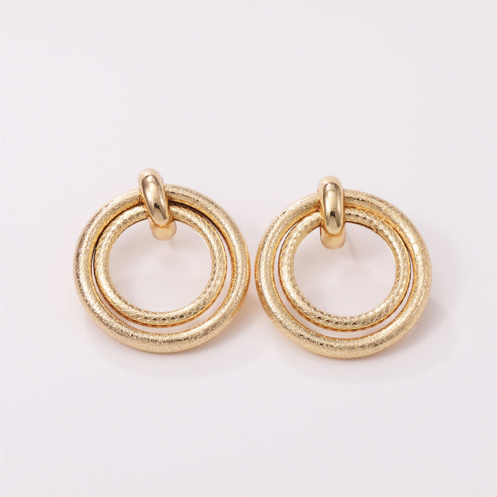 Women's Hanging Earrings with Elegant, Curved Ring Design Land Girl