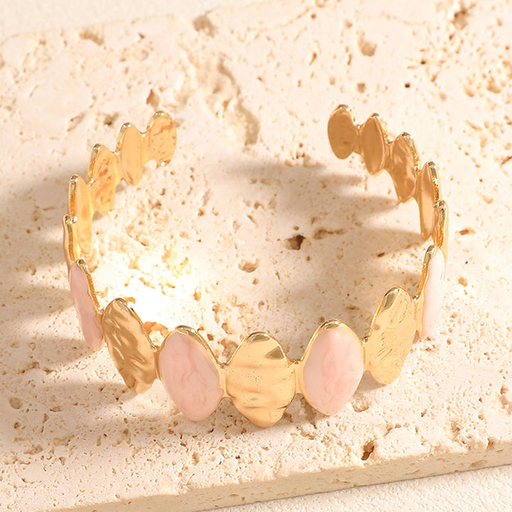 Ladies Open Bangle made of noble metal with elegant motif Land Girl