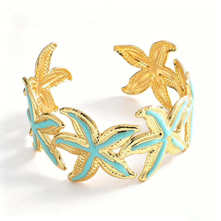Ladies Open Cuff Bracelet with Expressive Star Motif Land Girl
