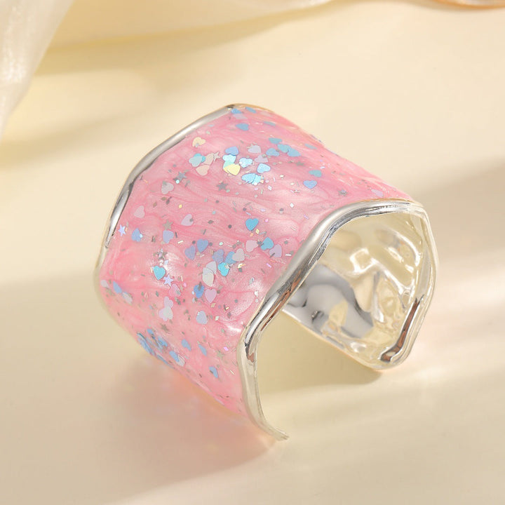 Women's Glittering Ring made of high-quality Epoxy Resin Land Girl