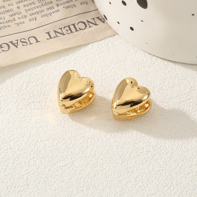 Women's heart-shaped ear clips Land Girl