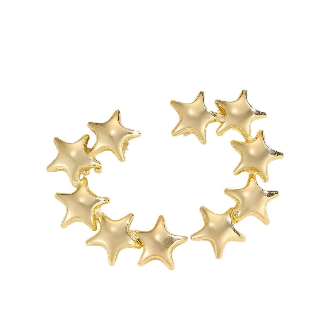 Women's bracelet with structured, golden beads Land Girl