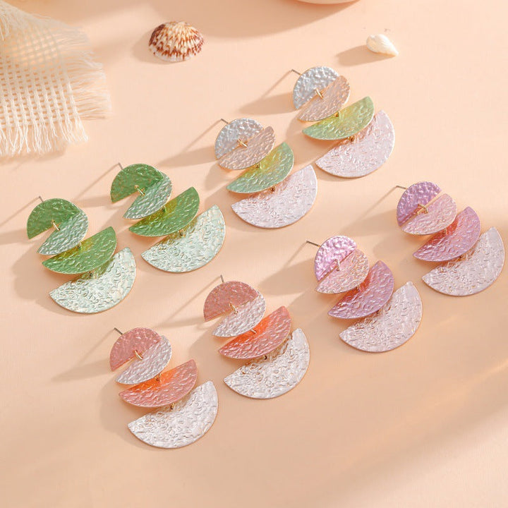 Women's Hanging Earrings in Elegant, Layered Design Land Girl