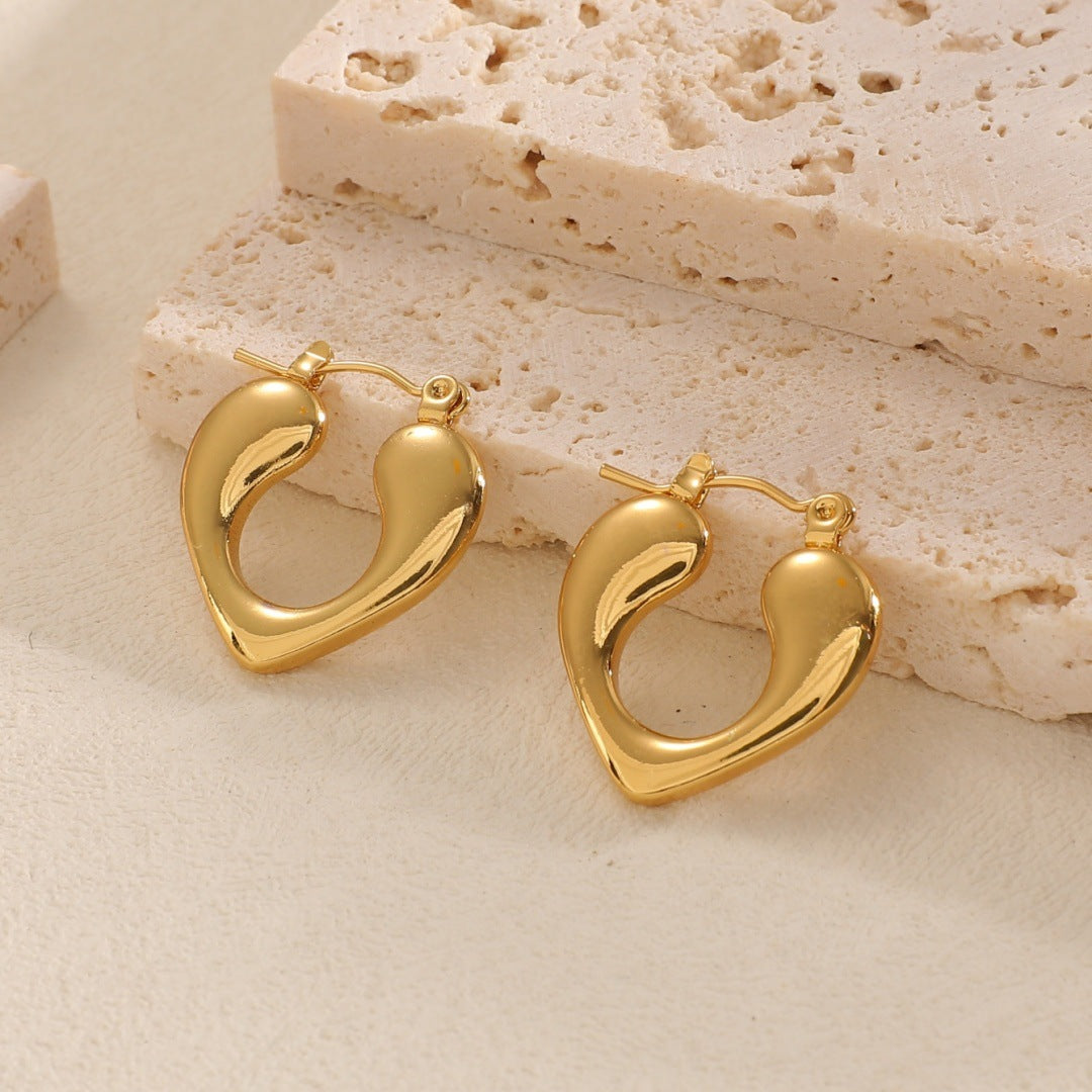 Women's Hanging Earrings with Integrated, Textured Design Land Girl