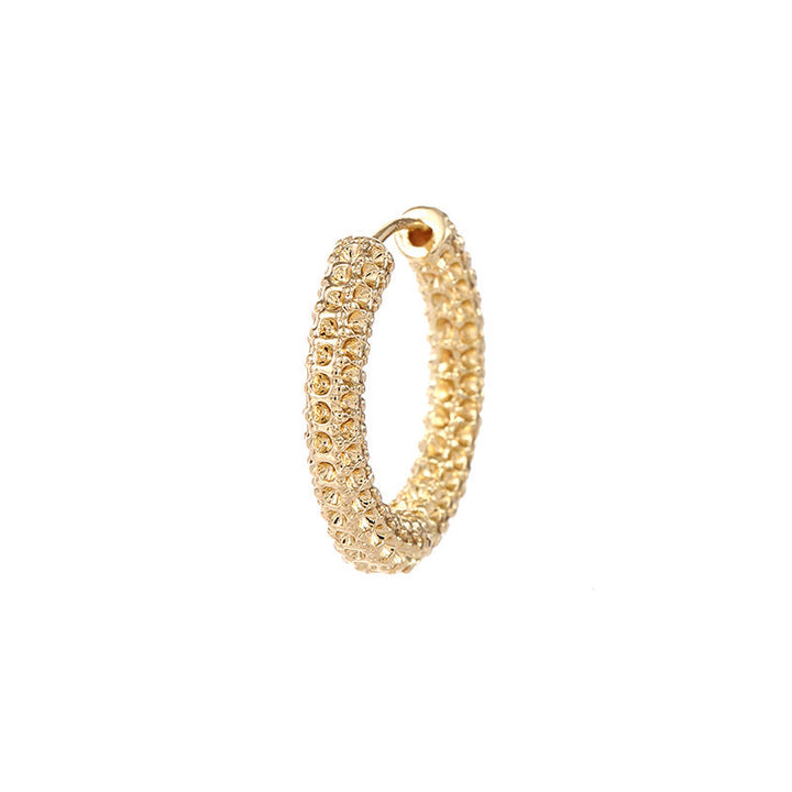 Women's hoop earrings with modern, textured design Land Girl