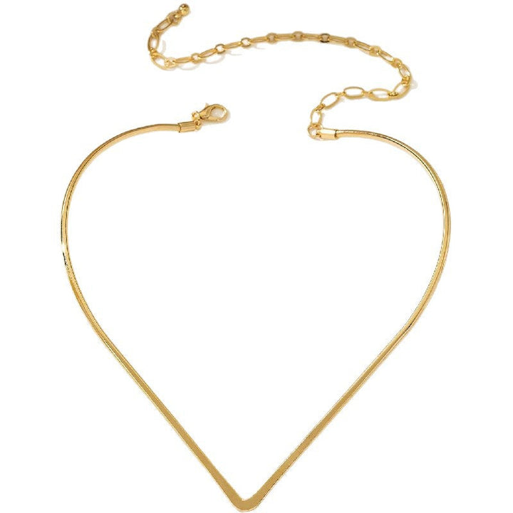 Women Choker Necklace with Modern V Design Land Girl