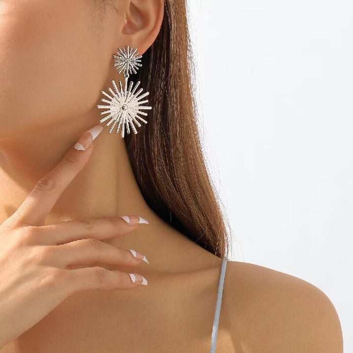 Women's Hanging Earrings in Modern Radiant Design Land Girl