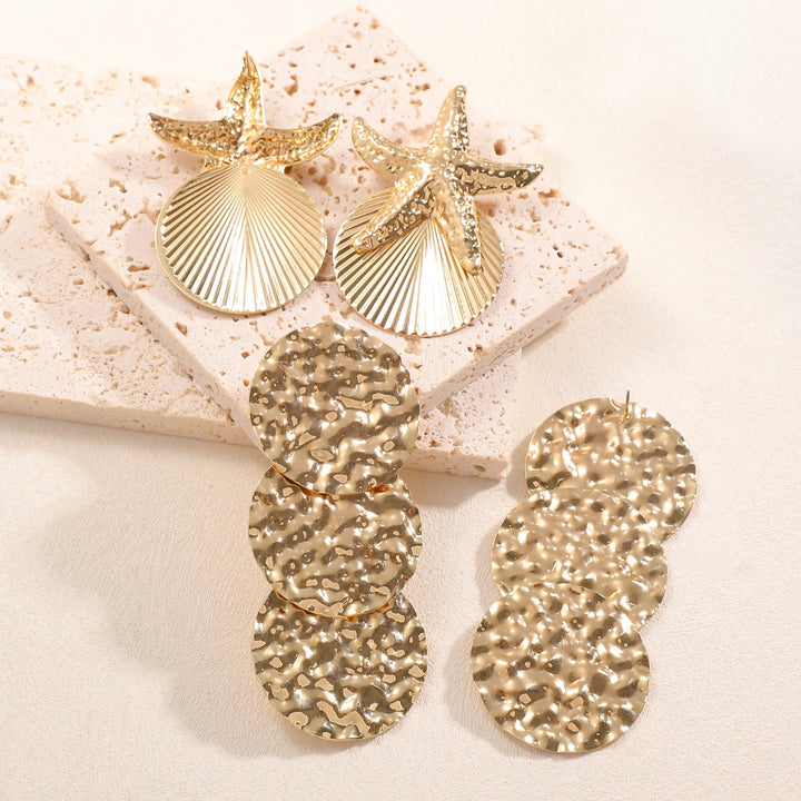 Women's ear clips in luxurious shell and starfish design Land Girl
