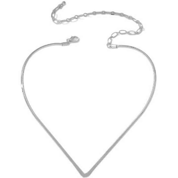 Women Choker Necklace with Modern V Design Land Girl