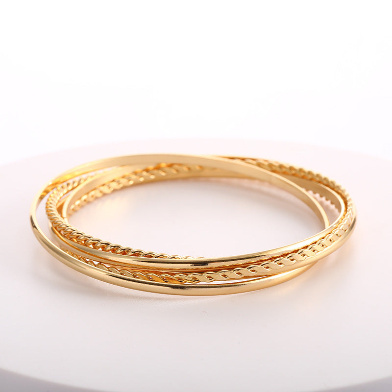 Women's bangle set with elaborate, braided and simple designs Land Girl