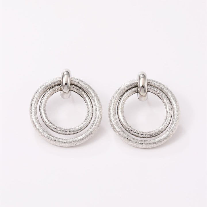 Women's Hanging Earrings with Elegant, Curved Ring Design Land Girl