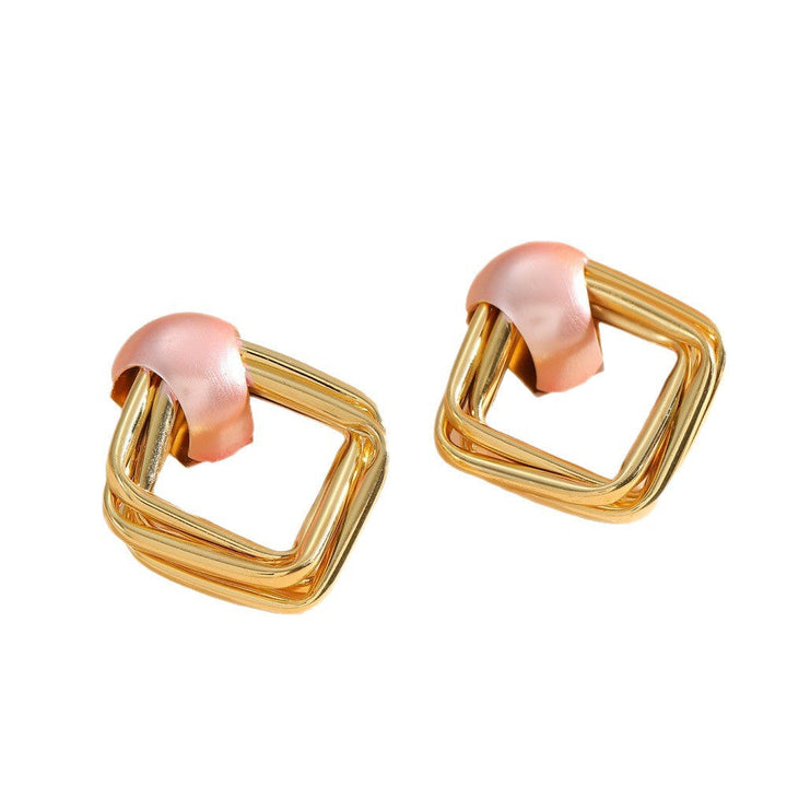 Women modern earrings with asymmetrical design Land Girl
