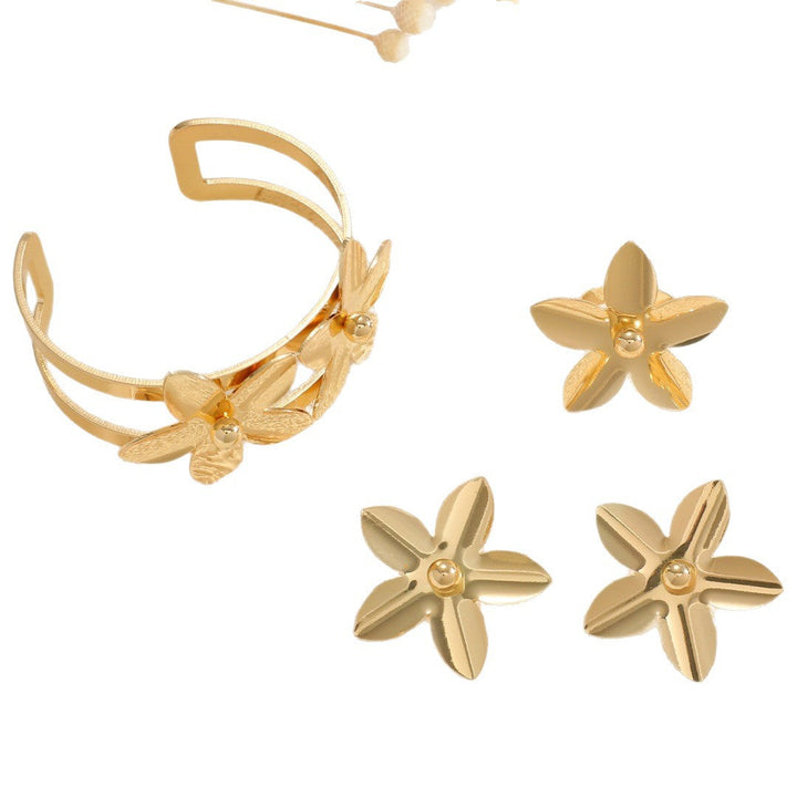 Women's cuff bracelet with floral design Land Girl
