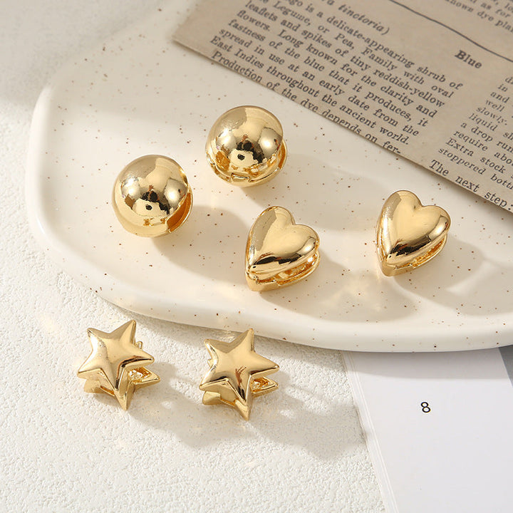 Women's heart-shaped ear clips Land Girl